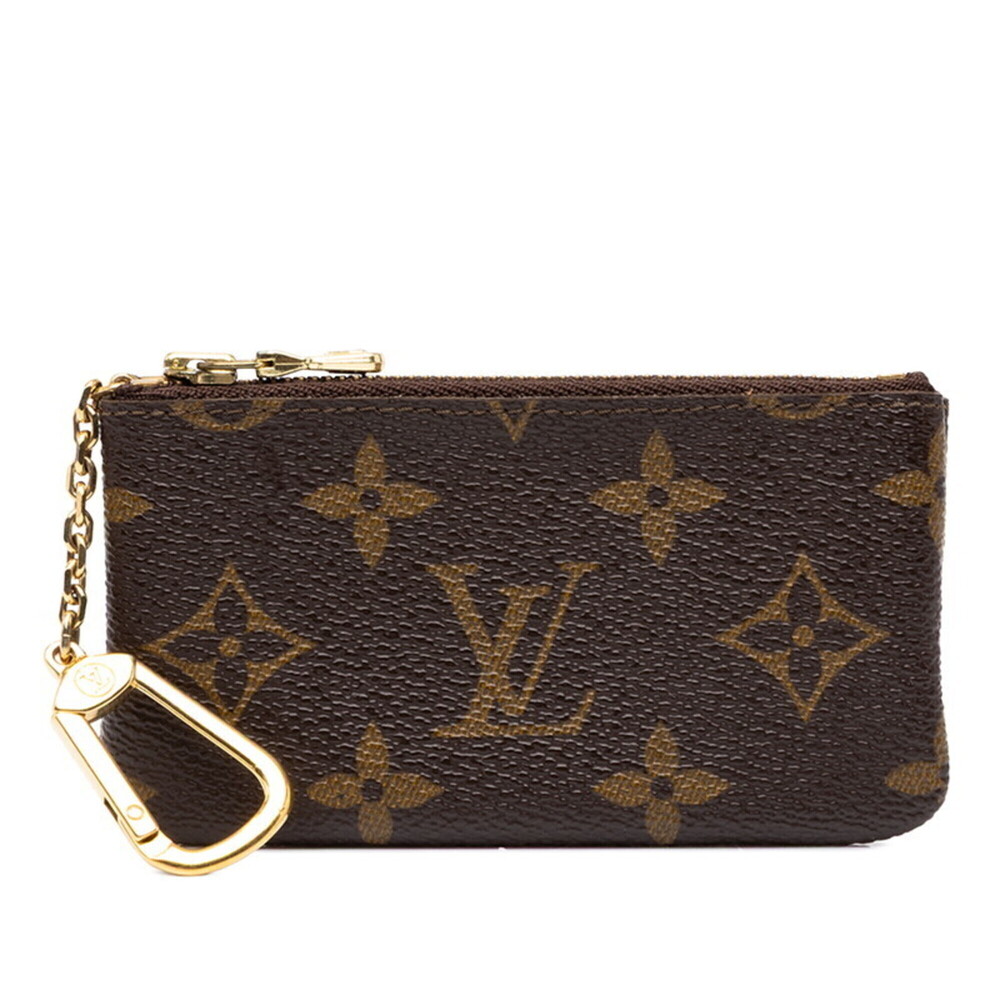 Louis Vuitton Monogram Pochette Clé Wallet/Coin Case/Key Case/Coin Purse M626...